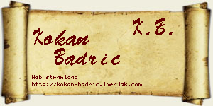 Kokan Badrić vizit kartica